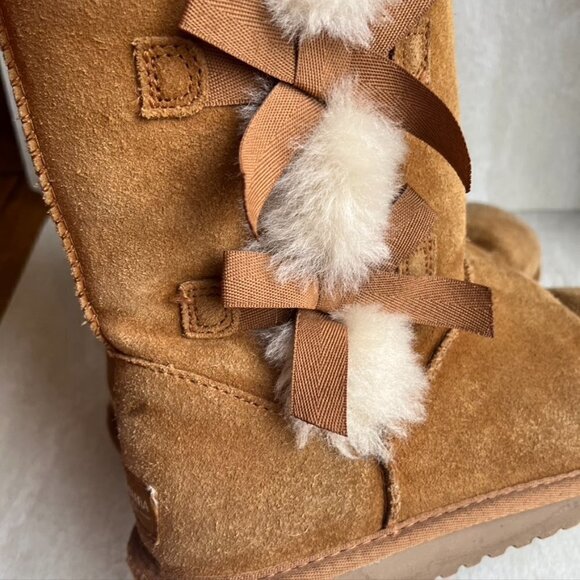 ** Koolaburra by Ugg boots Bow fur lined Womens 8 - Picture 8 of 13